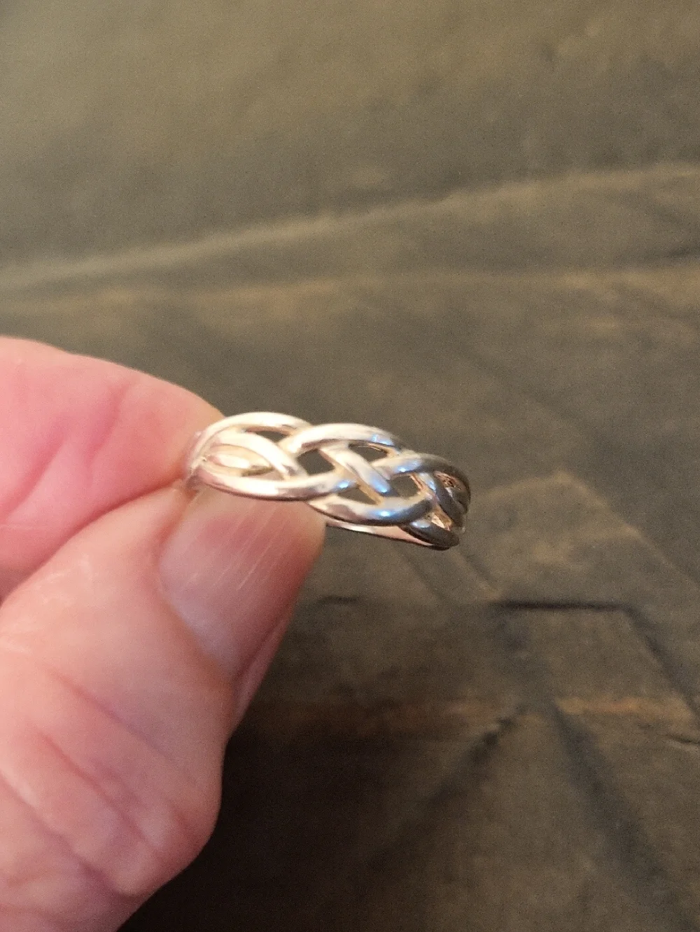 925 Silver Celtic Knot/Weave Ring